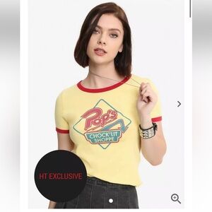 Riverdale Pop's Chock'lit Shoppe Girls Cosplay Ringer TShirt Hot Topic Exclusive